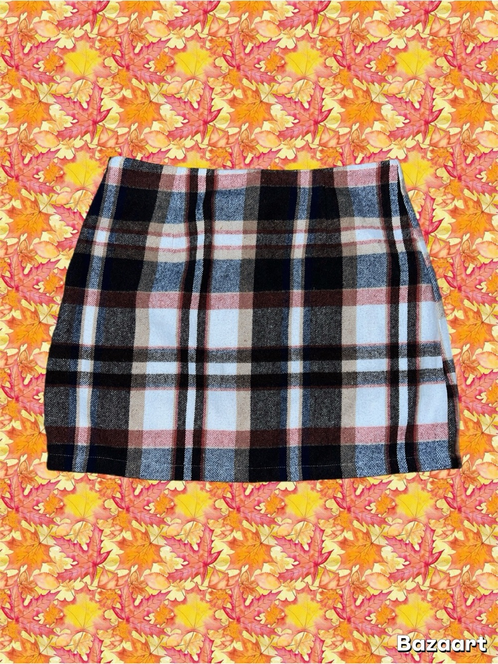 SHEIN Flannel Plaid Skirt